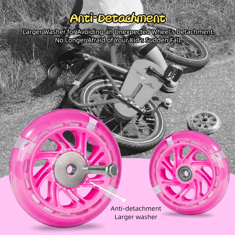 PRUNUS Flash BIKE Training Wheels for 12 14 16 18 20 Inch.Training Wheels for Kids Bike is Heavy Duty.Bicycle Training Wheel is Suitable Single Speed Bikes - Image 5